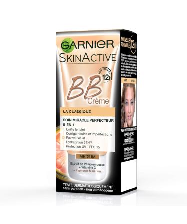 Garnier SkinActive BB Cream La Classique Medium Miracle Perfector 5-in-1 3 x 50ml | International Shipping Available - Buy Online on GoSupps.com