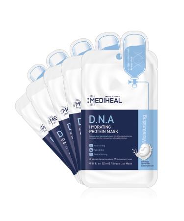 Mediheal D.N.A Hydrating Protein Beauty Mask 5 Sheets 0.84 fl oz (25 ml) Each