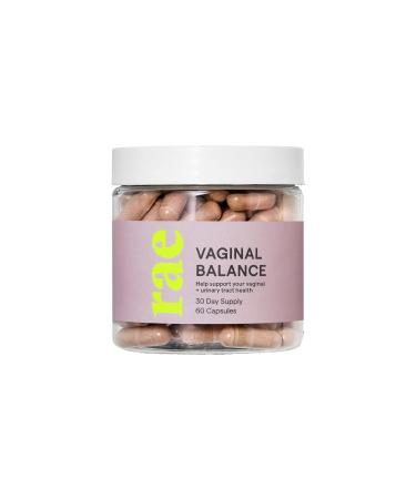 Rae Wellness Vaginal Balance Capsules - Natural Vaginal Health and Urinary Tract Supplement with Cranberry, Probiotics, Garlic and More - Vegan, Non-GMO, Gluten-Free - 60 Caps (Pack of 1) 30 Count (Pack of 1)