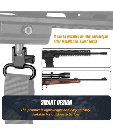 VicBre 6 Pack Quick Release Metal Sling Swivels for Rifle & Shotgun - 2.5 cm | Durable & Reliable | International Shipping Available - Buy Online on GoSupps.com