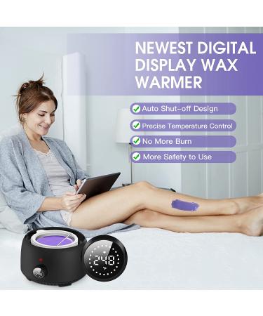 Waxing Kit for Women Men - Digital Wax Warmer with Hard Wax Beans and Applicators for Hair Removal - Ideal for Legs, Face, Underarm, Bikini, Sensitive Skin - Buy Online on GoSupps.com
