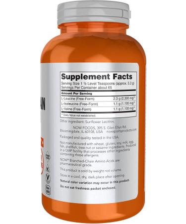 Now Foods Sports Branched-Chain Amino Acid Powder 12 oz (340 g) - Buy Online on GoSupps.com