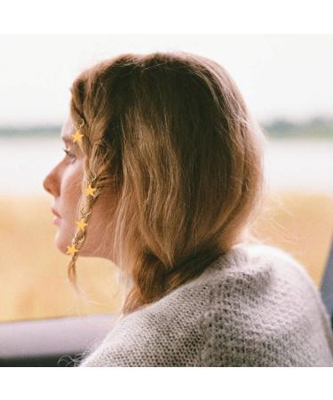 Leeq 40-Piece Star Hair Braid Rings & Loop Clips Set - Gold & Silver Hair Charms for Stunning Styles - Buy Online on GoSupps.com