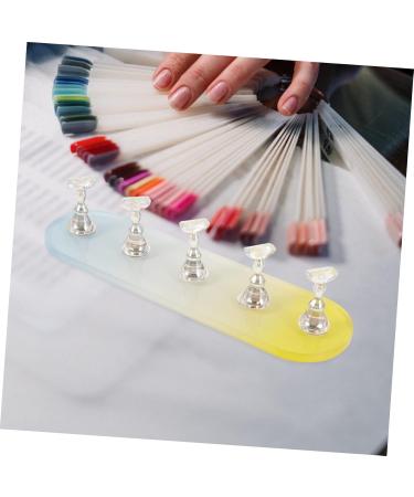 Ipetboom 1 Set Nail Practice Holder Nail Holders for Nail Painting Nail Display for Nail Painting Nail Rest Training Nail Display Diy Display Stands for False Nail Tip Aurora Oval Plastic - Buy Online on GoSupps.com