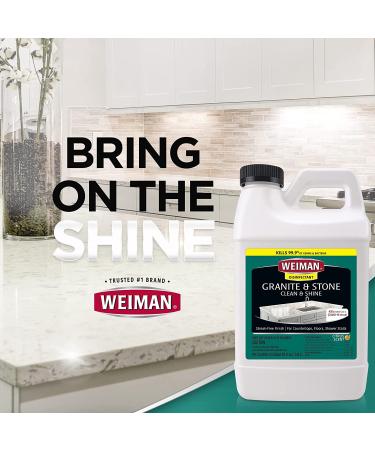 Weiman Disinfecting Granite Daily Clean & Shine Refill 64oz - Safely Clean, Disinfect, and Shine Granite, Marble, Quartz & More - 64 Fl Oz - Buy Online on GoSupps.com