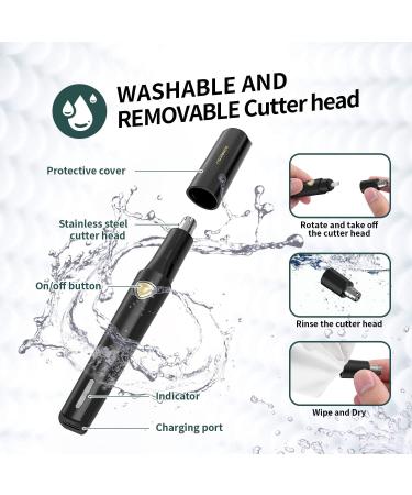 Rechargeable Ear & Nose Hair Trimmer - Versatile Hair Clippers for Men & Women Eyebrow Shaper & Facial Hair Remover - Buy Online on GoSupps.com