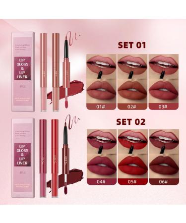 3PCS Matte Liquid Lipstick & Lip Liner Kit - Long-Lasting Waterproof 2-IN-1 Pigmented Gloss Set for Effortless Lips Makeup (Set 01) | International Shipping Available - Buy Online on GoSupps.com