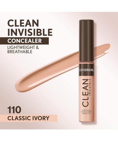Covergirl Clean Invisible Concealer - Hydrating Vegan Formula, Classic Ivory 110, 0.23oz - Buy Online on GoSupps.com