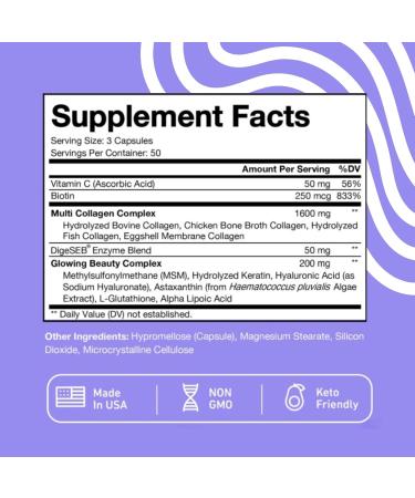 Vital Vitamins Multi Collagen Complex Plus Capsules + Resveratrol Capsules - Buy Online on GoSupps.com