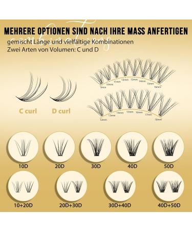 Buy 10D C Curl Individual Eyelashes - 320 Stacks of Reusable DIY Cluster Lashes 12-18mm | International Shipping Available - Buy Online on GoSupps.com