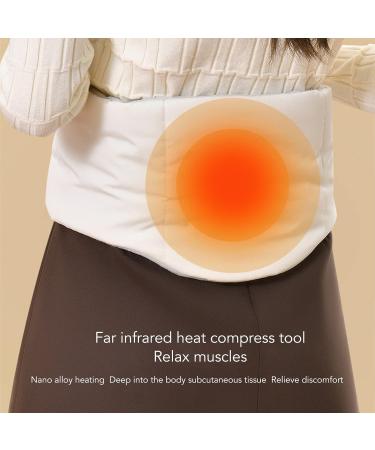 Neck Heating Pillows - USB Heated Scarf for Pain Relief | Washable Fast Warming & Adjustable Temperature (White) - Buy Online on GoSupps.com