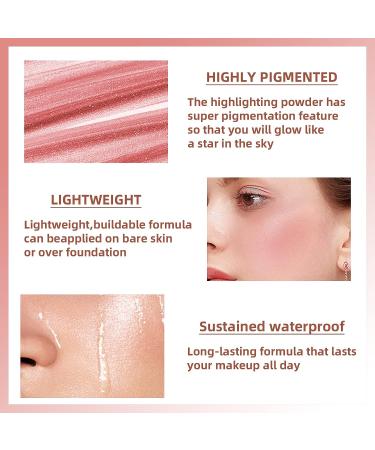HOSAILY Cream Blush Stick | Shimmer Face Blush with Pearl Finish | Waterproof & Lightweight | Lip & Cheek Tint | Highlighter & Contour Blush Stick | Creamy Makeup | (4) 4 - Buy Online on GoSupps.com