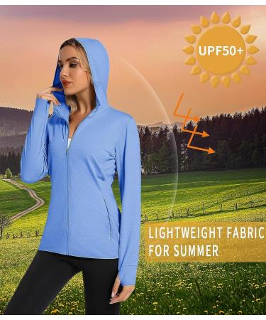 TACVASEN Women's UPF 50+ Sun Protection Hoodie Jacket | Quick Dry Long Sleeve with Pockets | Light Pink XL - Buy Online on GoSupps.com