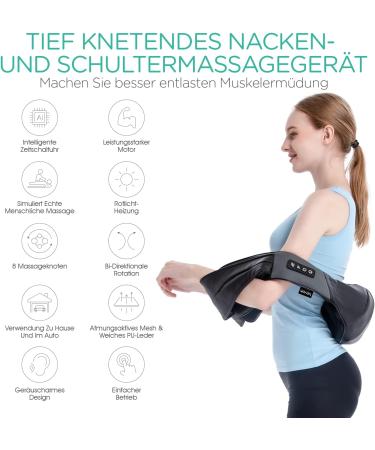 VOYOR-HEALTH Neck Massager with Heat - 4D Shiatsu Massage Device for Neck Shoulder Back & Full Body Pain Relief - PJ100 - Buy Online on GoSupps.com