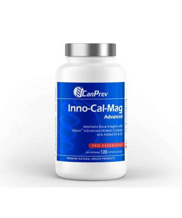 CanPrev - Inno-Cal-Mag Advanced 120 Softgels - Bone Health Teeth health Gum Health Hair Skin and Nail Vitamins - Calcium Magnesium Supplement - Mineral Complex 120 count (Pack of 1)