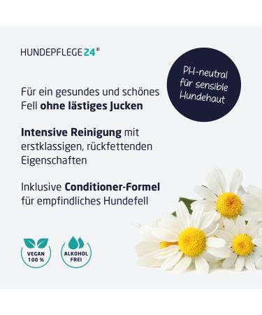 Natural Dog Shampoo for Itching | 3-in-1 Fur Shine & Conditioner | Mite Flea & Fungus Support | 500ml - Safe for Dogs Cats & Puppies - Buy Online on GoSupps.com