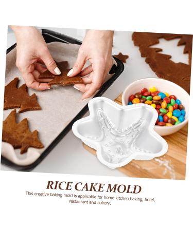 Zerodeko 4pcs Rolls Baking Tool Mold Cake Mold Muffin Mould Cheese Tray Metal Jelly Mold Mousse Non Stick 14X14X4CMx4pcs Silverx4pcs - Buy Online on GoSupps.com