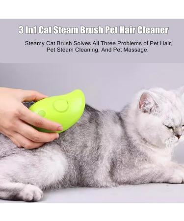 Steamy Cat Brush 3 In1 Cat Steam Brush Pet Hair Cleaner Brush Self Cleaning Steam Brush Cat Steamer Brush Massage Cat Hair Brush for Removing Tangled Loosse Hair for Home (C) - Buy Online on GoSupps.com