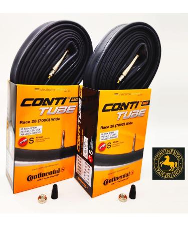 Continental Race 28" Wide 700x25-32c Inner Tubes - 42mm Presta Valve (Pack of 2 w/Conti Sticker) - Buy Online on GoSupps.com