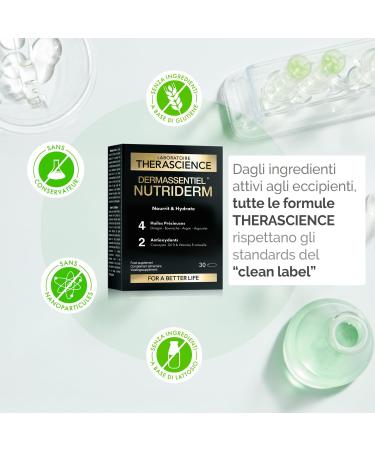 DERMASSENTIEL NUTRIDERM Lot de 3 | Nourrit & Hydrate | Argan Onagre Bourrache Argousier | Hautement concentr en Omegas 3 6 7 9 | Coenzyme Q10 + Vitamine E antioxydants | 90 Capsules | THERASCIENCE - Buy Online on GoSupps.com
