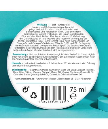 Green Hero Dog Nasal & Snout Balm - Soothes & Protects Dry Noses | Natural Ingredients 75ml | International Shipping - Buy Online on GoSupps.com