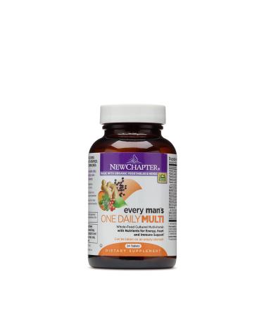 New Chapter Every Man's One Daily Men's Multivitamin Fermented with Probiotics + Selenium + B Vitamins + Vitamin D3 + Organic Non-GMO Ingredients 24 Count 24 count (Pack of 1)