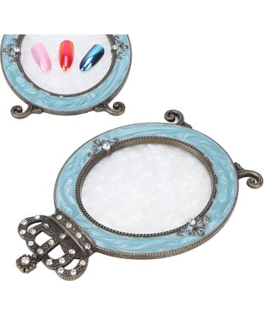 MAMJENNI Nail palette for mixing nail polish gel makeup cream resin material durable smooth texture easy to clean crown design stand (Antique Bronze) - Buy Online on GoSupps.com