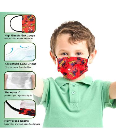 50PCS Kids Face Masks | Earloop Protective Breathable Children's Face Mask | Fun Zzx Spider Design - Buy Online on GoSupps.com