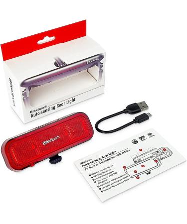 BikeSpark Auto-Sensing Rear Light G4R2022 | USB Rechargeable | 240HRs | Brake Sensing | 50lm | Large Reflector | Taiwan Made - Buy Online on GoSupps.com