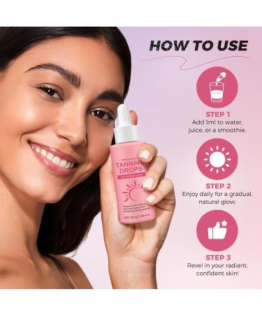2Pcs Sunless Tanning Drops to Drink Natural Drinkable Sunless Tanning Drops Oral Self Tanning drop Gradual Glow Moisturizing Tanner for Face & Body Tanning Supplement Naturally Boost Melannin 1.69 Fl Oz (Pack of 2) - Buy Online on GoSupps.com