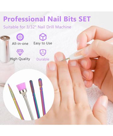 11 Pcs Nail Drill Bits 3/32 Inch Drill Bit Set Nails for Acrylic Professional Diamond Carbide Drill Bits for Nails Cuticle Nail Gel Polish Remover Tool for Nail Drill Efile Manicure Pedicure - Buy Online on GoSupps.com