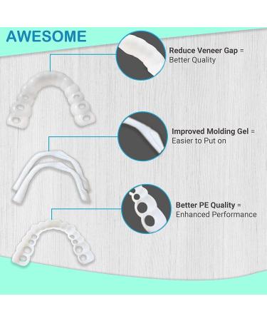 XLBHSH Fake Teeth Veneers - Instant Snap-On Cosmetic Smile Cover | 3 Pairs for Perfect Teeth | Temporary Brackets for Upper & Lower Teeth - Buy Online on GoSupps.com