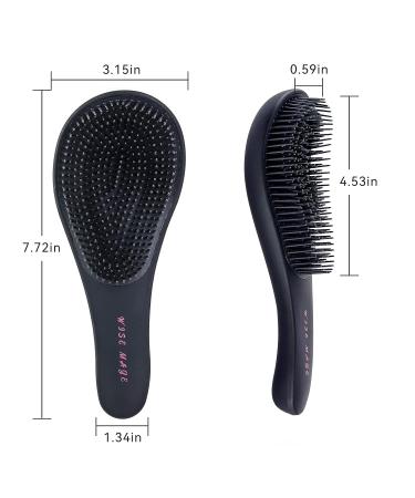 Wise Mage Detangling Hair Brush - Black | For Women and Men - Buy Online on GoSupps.com