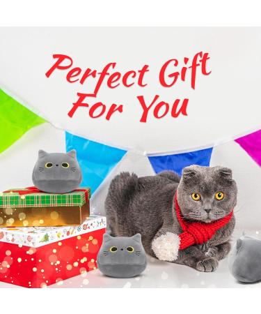 Yamepuia 3Pcs Gray Cat Plush Toy Kawaii Cat Stuffed Animal Pillow Cute Mini Cat Plushies Soft Cat Pillows Cat Shape Design Lumbar Back Cushion Decoration 3PCS Grey Cat Plush - Buy Online on GoSupps.com