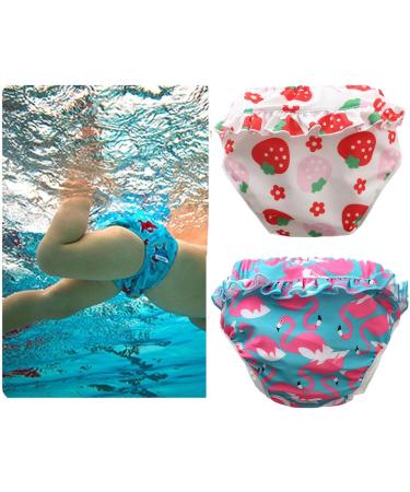 Shop Returned Swimming Diapers for Baby Girls - 2-Piece Ruffled Bathing Pants (Color C XL 3-4 Years) - International Shipping Available - Buy Online on GoSupps.com