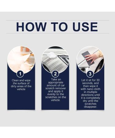 Nano Sparkle Cloth Car Scratch Remover Car Scratch Repair Paste Polishing Wax Nano Sparkle Cloth for Car Scratches Magic Car Scratch Repair Cloth (3 pcs) - Buy Online on GoSupps.com
