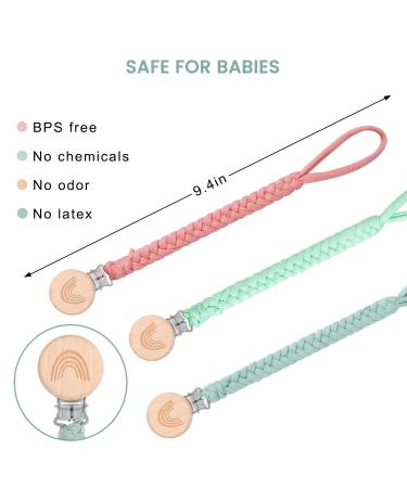 ClDy Baby Pacifier Chain Clip | 4PCS Pacifier Keeper Strap for Stroller Baby Carrier & Car Seat | Drink Cup Holder for Babies - Buy Online on GoSupps.com