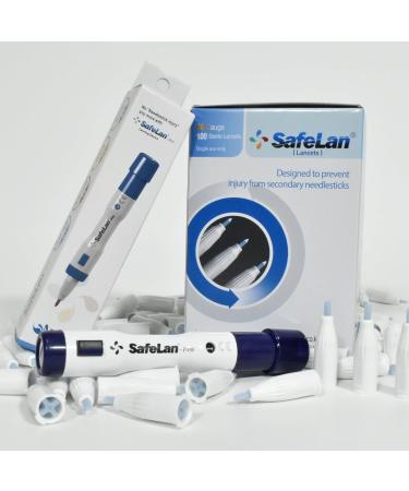 Set Safety Lancing Device + 100 Lancets (30G) - Pain Minimizing Blood Test Tool Made in Korea | International Shipping - Buy Online on GoSupps.com