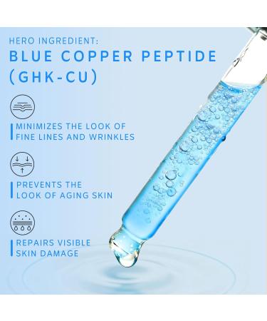 Blue Lagoon GHK-Cu Lifting & Firming Face Serum by TEQUEIA Dual-Phase Water-Oil Blue Copper Peptide Anti-Aging with Niacinamide, Hydrating Night Serum for Dry Skin & Elasticity Support - Buy Online on GoSupps.com