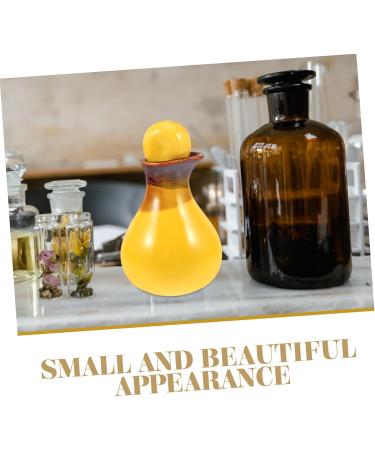 Garvalon Ceramic Pot Container for Essential Oils - Yellow 5.5x7.5cm | Perfect for Beauty Salons and Spa Needs - Buy Online on GoSupps.com