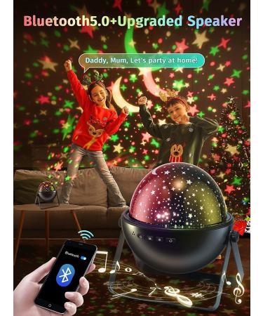 Bluetooth Baby Night Light Projector | 12 Light Modes | Kids Star Projector for Bedroom | Sensory Lights | Baby Gift and Room Decor - Buy Online on GoSupps.com