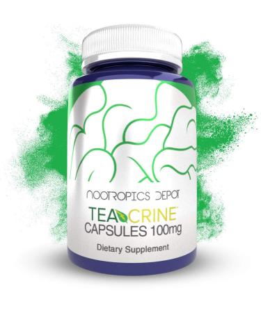Nootropics Depot TeaCrine Capsules | 100mg | 30 Count | Theacrine Supplement | Coffee Alternative | Boost Mood Energy + Support Healthy Metabolism | Pre Workout Supplement 30 Count (Pack of 1)