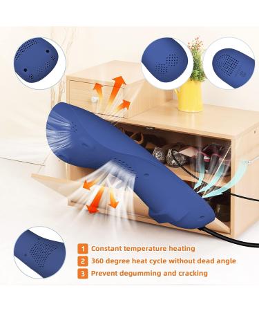 Portable Boot Dryer and Deodorizer with Fan - Ideal for Work Boots, Sports, Hiking, Hunting - Eliminates Odors - Blue+O3 - Buy Online on GoSupps.com