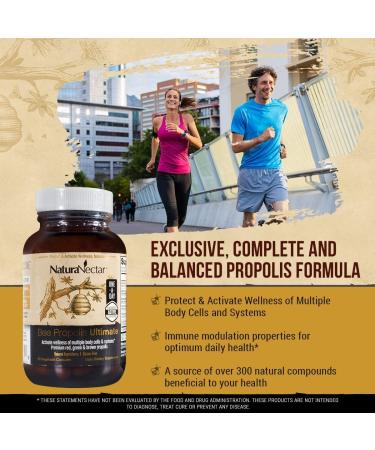 NaturaNectar Bee Propolis Ultimate - 60 Vegan Capsules for Immune Support & Wellness - Buy Online on GoSupps.com