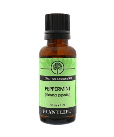 Plantlife Peppermint Aromatherapy Essential Oil - Straight from The Plant 100% Pure Therapeutic Grade - No Additives or Fillers - 30 ml Peppermint 1 Fl Oz (Pack of 1)