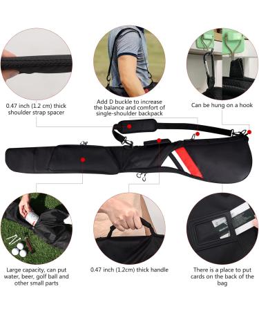 LZFAN Golf Club Bag Mini - Lightweight Driving Range Carrier for Men, Women, and Kids - A-Thickened Black - Buy Online on GoSupps.com
