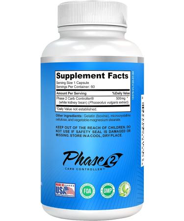 Nutrinix White Kidney Bean Carb Blocker Pills - 60 Capsules - Keto Appetite Suppressant for Weight Loss - Non-GMO Starch Blocking Supplement - Buy Online on GoSupps.com