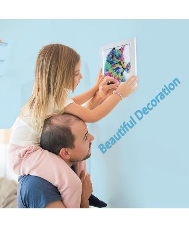 AyuqEjus Kids 5D Diamond Painting Kit with Wooden Frame - Cat & Butterfly DIY Diamond Art for Kids Ages 6-12 | Painting Arts and Crafts Gift - Buy Online on GoSupps.com