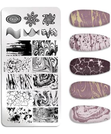 PiniceCore Marble Pattern Nail Stamping Plates | Stainless Steel Nail Art Stencil Tools for Stunning Designs - Buy Online on GoSupps.com