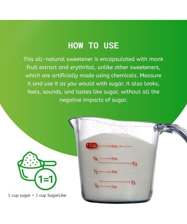 SugarLike TableTop Zero Calorie Sweetener (850g) - Zero Calorie & Zero Carbs Keto Friendly 1:1 Sugar Substitute No Aftertaste All Natural Ingredients Non-GMO 850 g (Pack of 1) - Buy Online on GoSupps.com